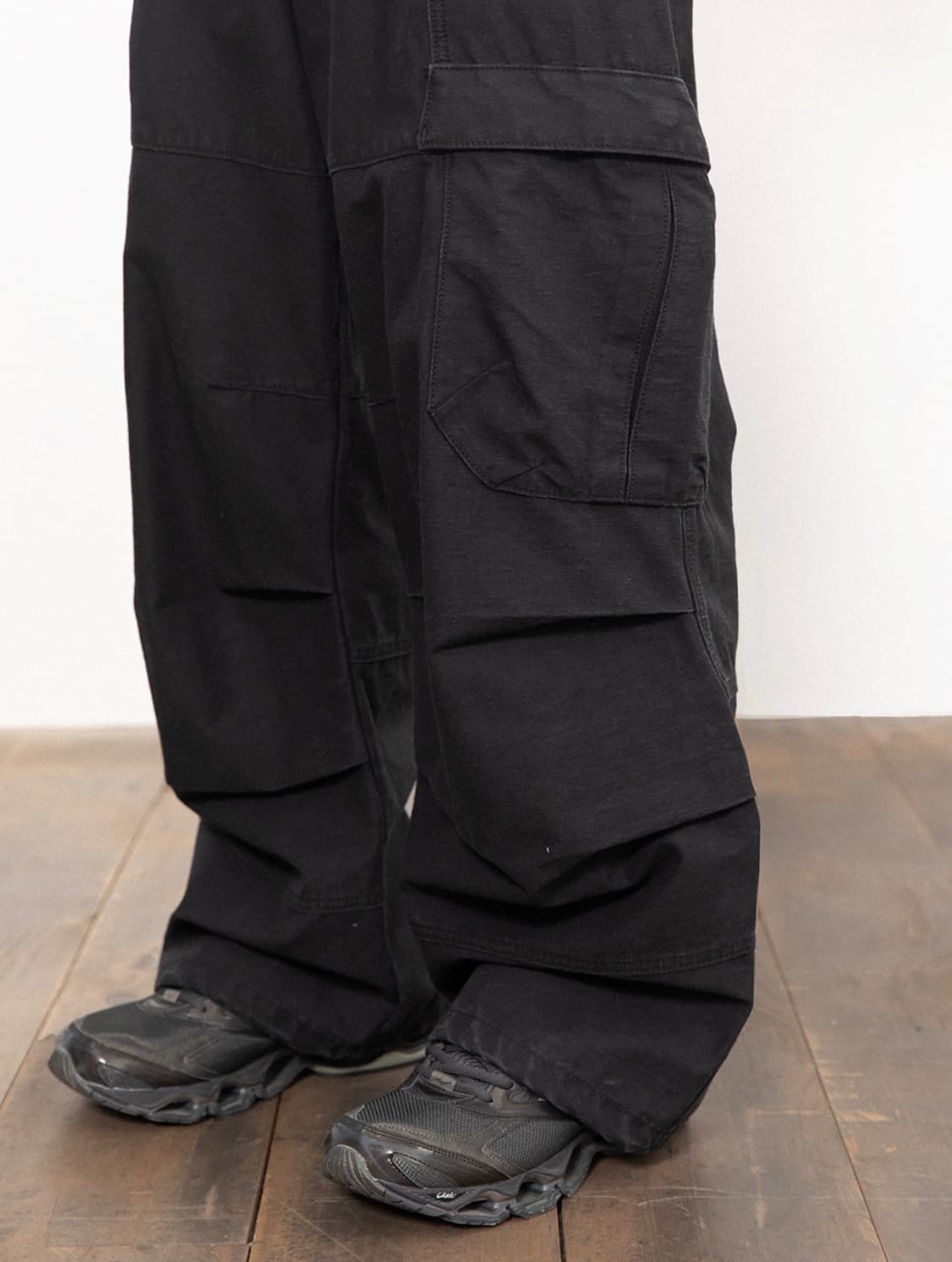 [2] 비긴202 모듈러 카고 팬츠 - 블랙 상품이미지5