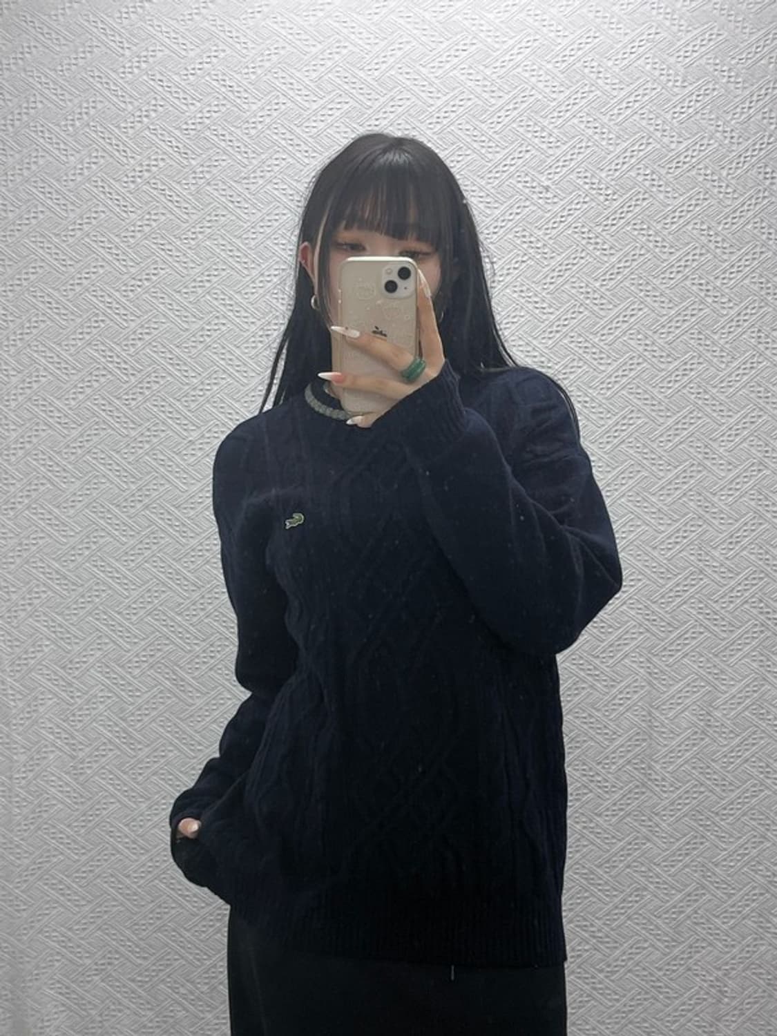 라코스테 올드스쿨 레트로 꽈배기 케이블 니트 100 C09392 상품이미지2