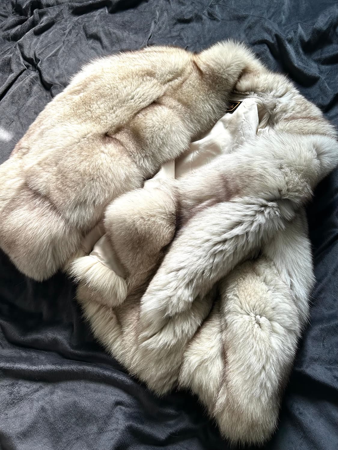 Fox Fur White Color Over Jacket 상품이미지1