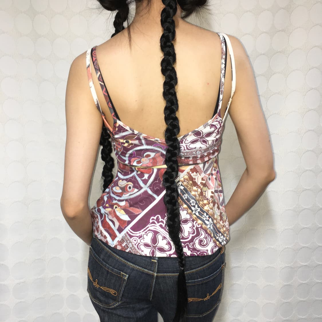 저스트 카발리 프린트 나시 상품이미지3