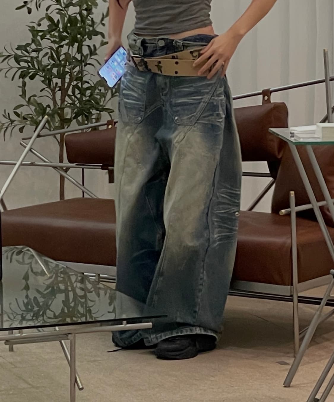 테스트매커니즘 루즈핏 데님 팬츠 상품이미지4