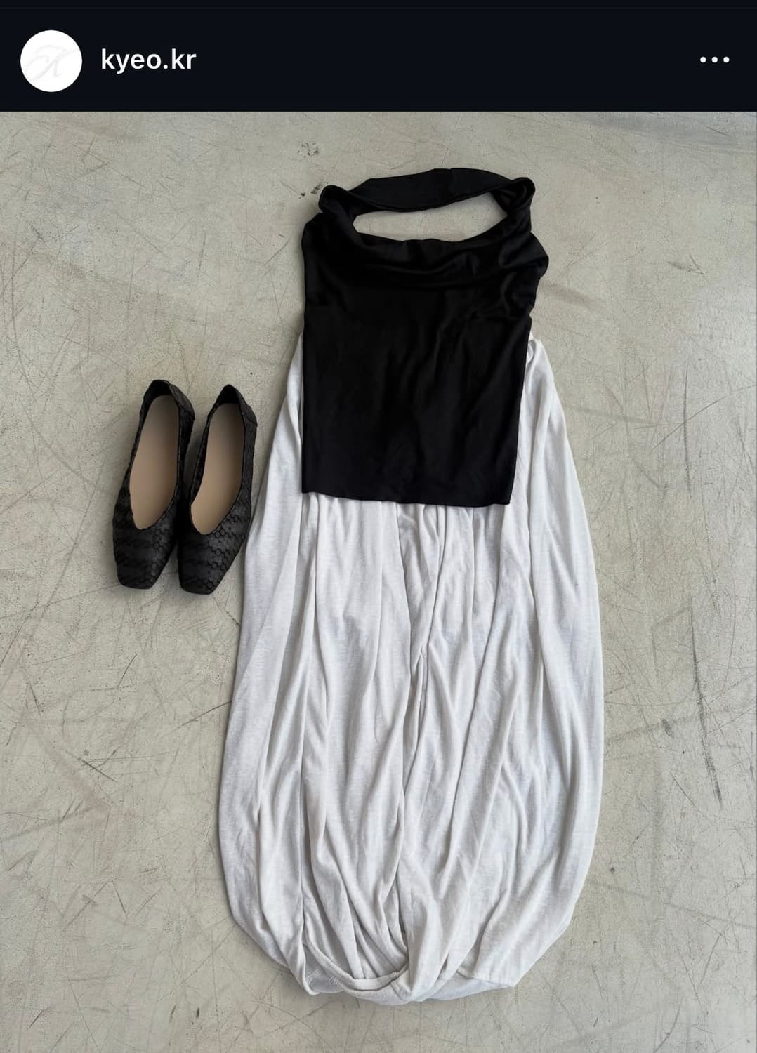 Kyeo twist skirt -ivorygrey 상품이미지5
