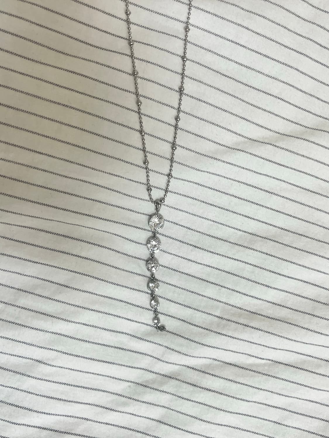 레테 빈티지 큐빅 드롭 목걸이 상품이미지5