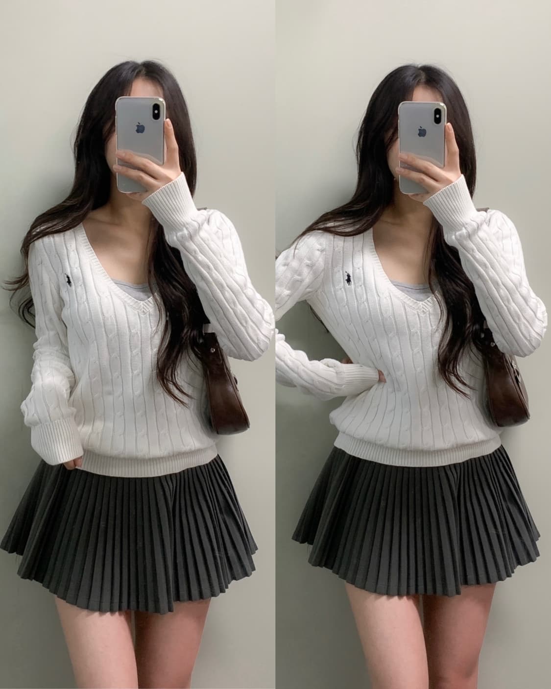 폴로 브이넥 니트  상품이미지1