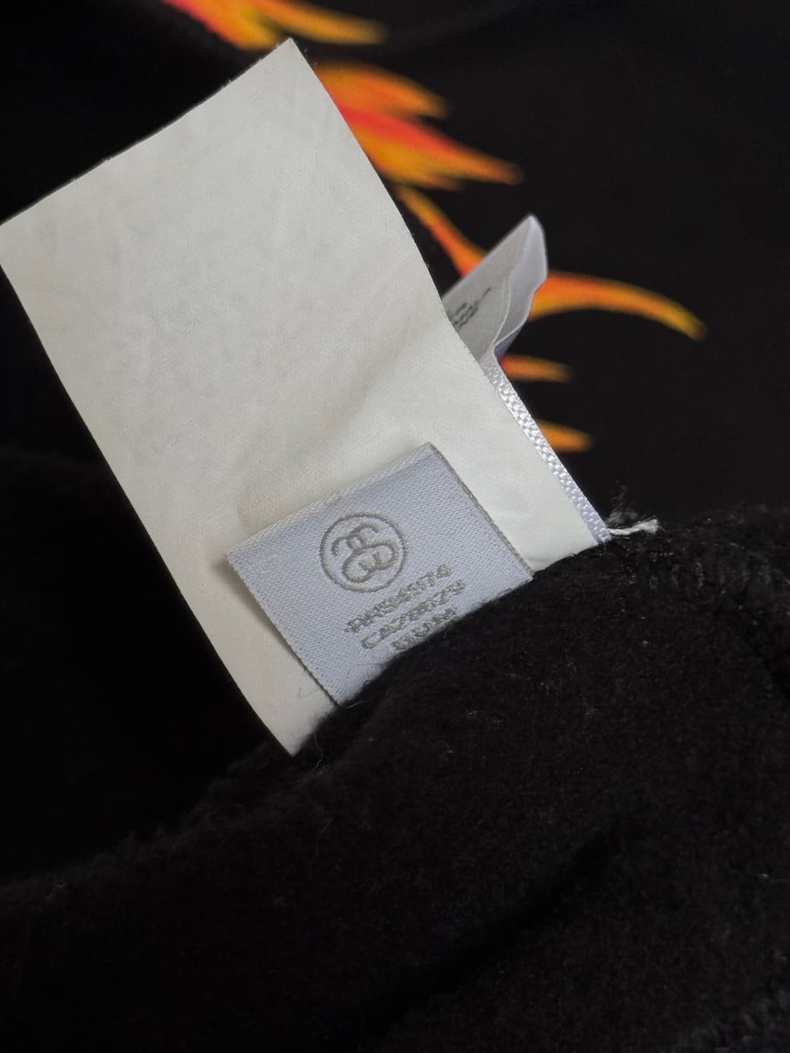 스투시 후드 블랙 / Stussy Flames Hood Black 상품이미지5