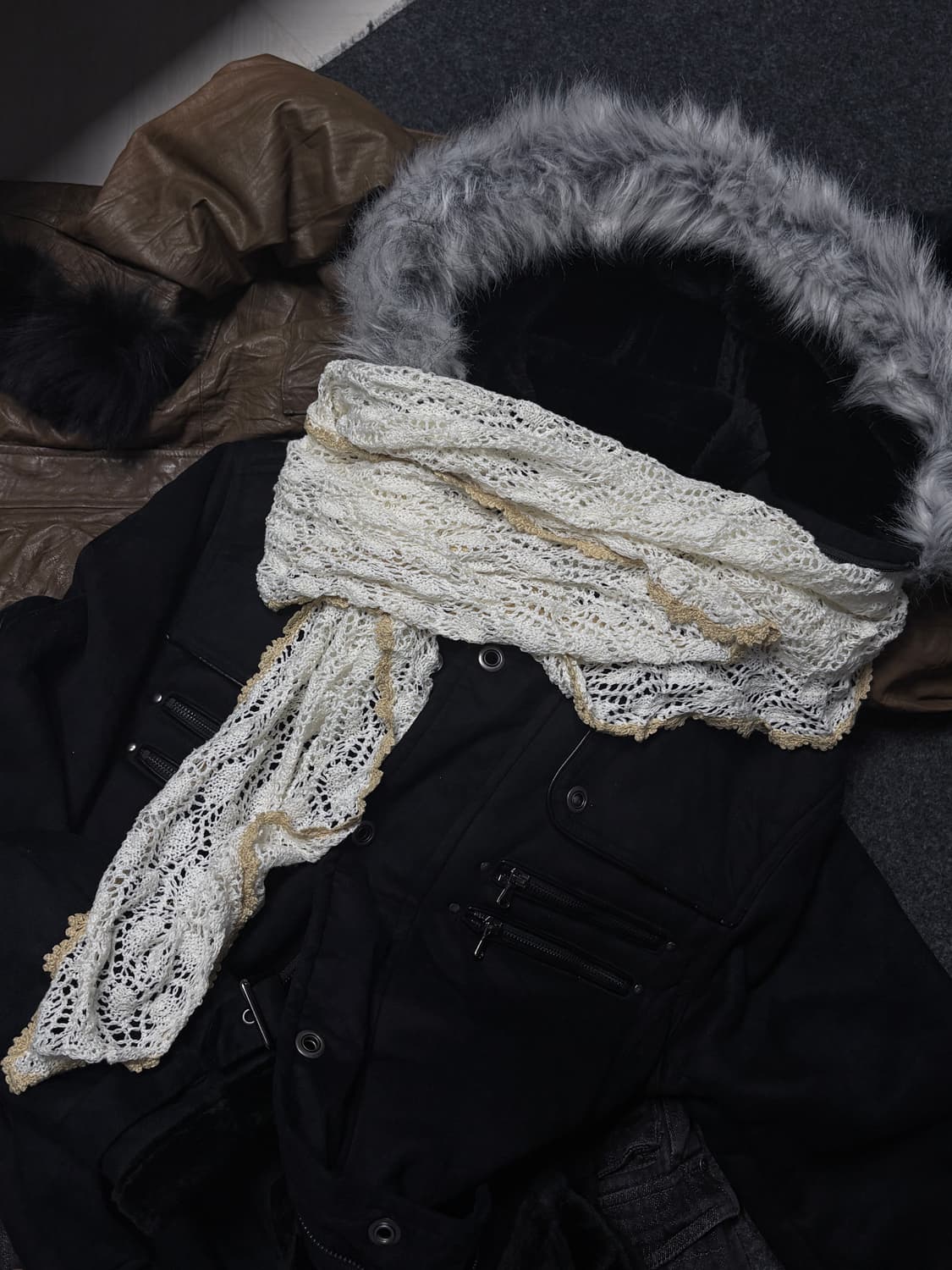 Vintage y2k punk grunge muffler 상품이미지1