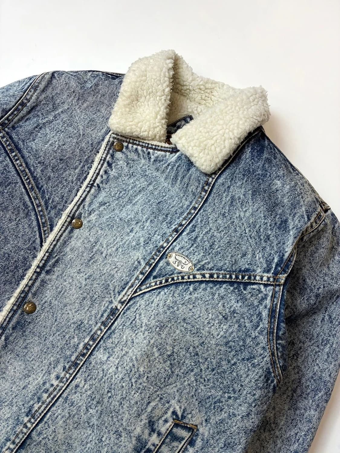 써지오 바렌테 80's 양털 라이더 데님 트러커 자켓 PN5722 상품이미지2