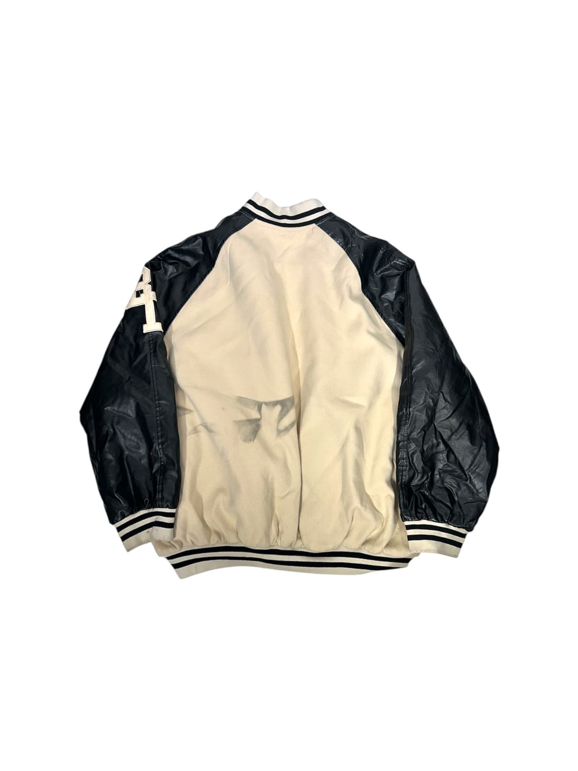 일본 빈티지 베이지 블랙 잠바 바시티 자켓 F  상품이미지6