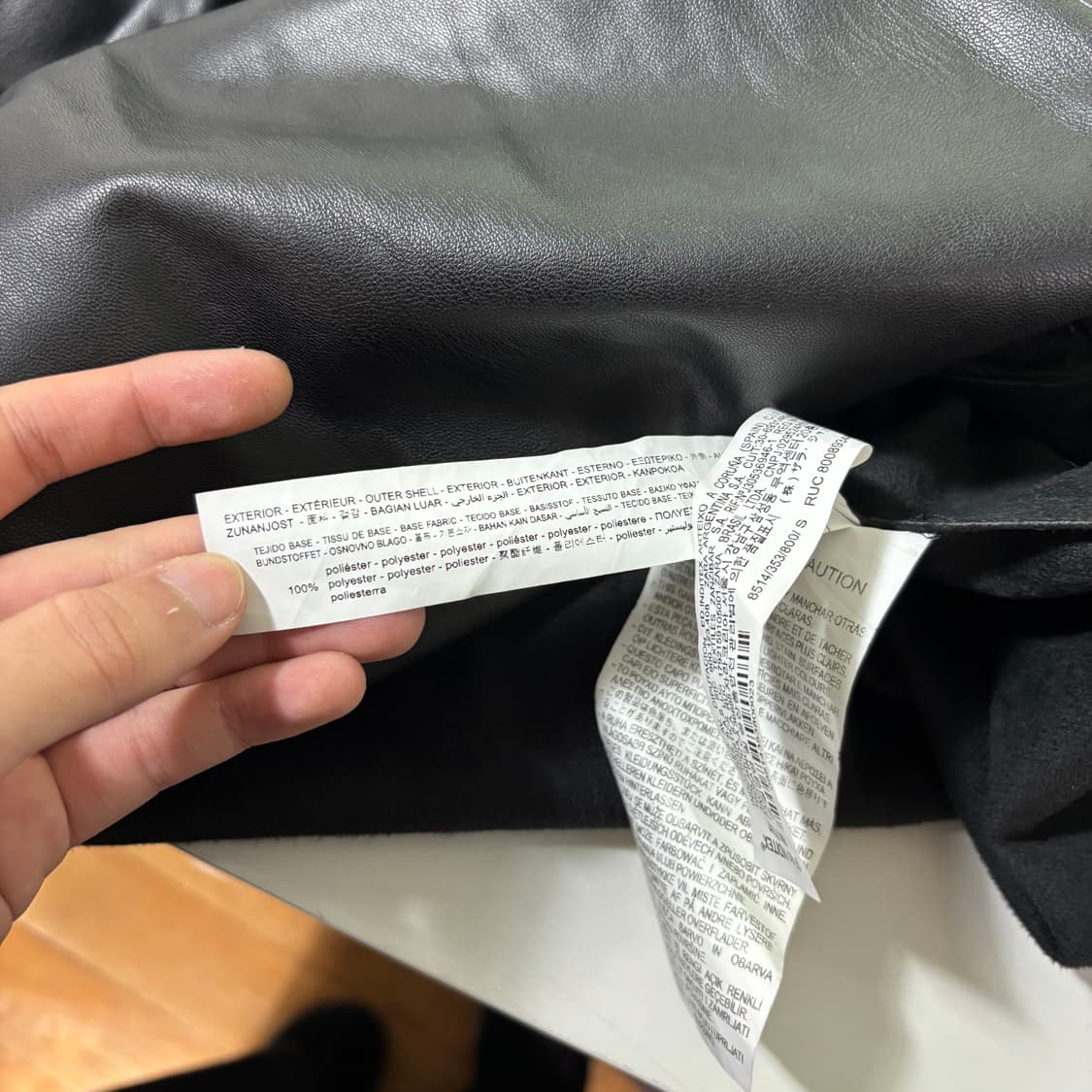 우먼S 자라 블랙 로브 셔츠 가죽자켓 상품이미지5