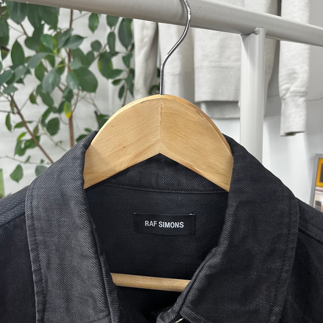 라프시몬스 흑청 데님 셔츠 자켓 S 상품이미지3