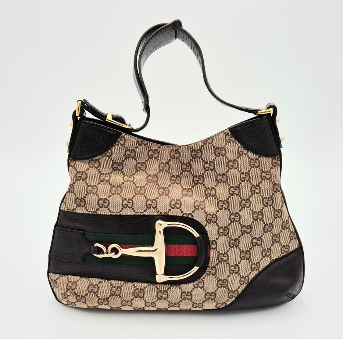 구찌 슈프림 홀스빗 GG 캔버스 호보백 상품이미지1