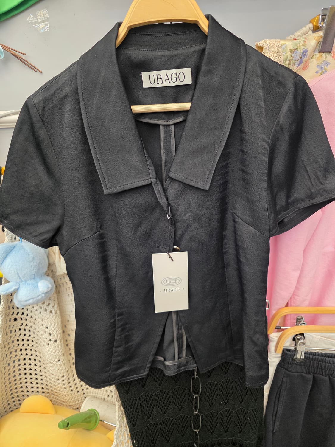 새상품 유라고 URAGO 카라 반팔 S 상품이미지9