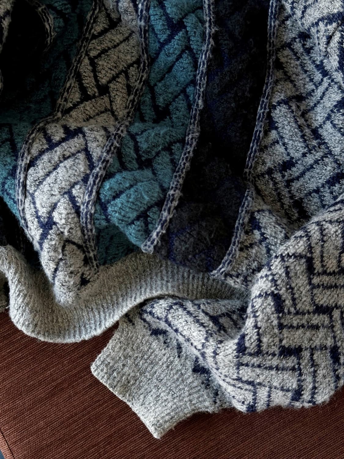 Dry fabric design pattern knit P/O 상품이미지3