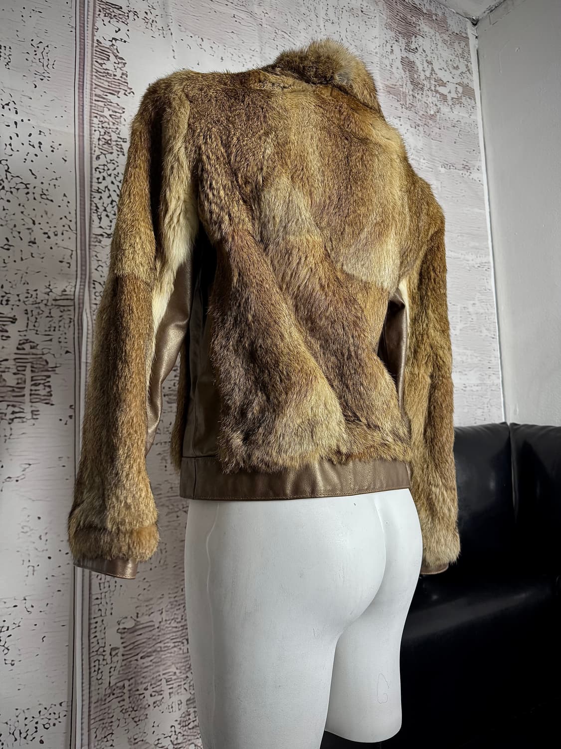 Fox Fur Leather-Trim Jacket 상품이미지3