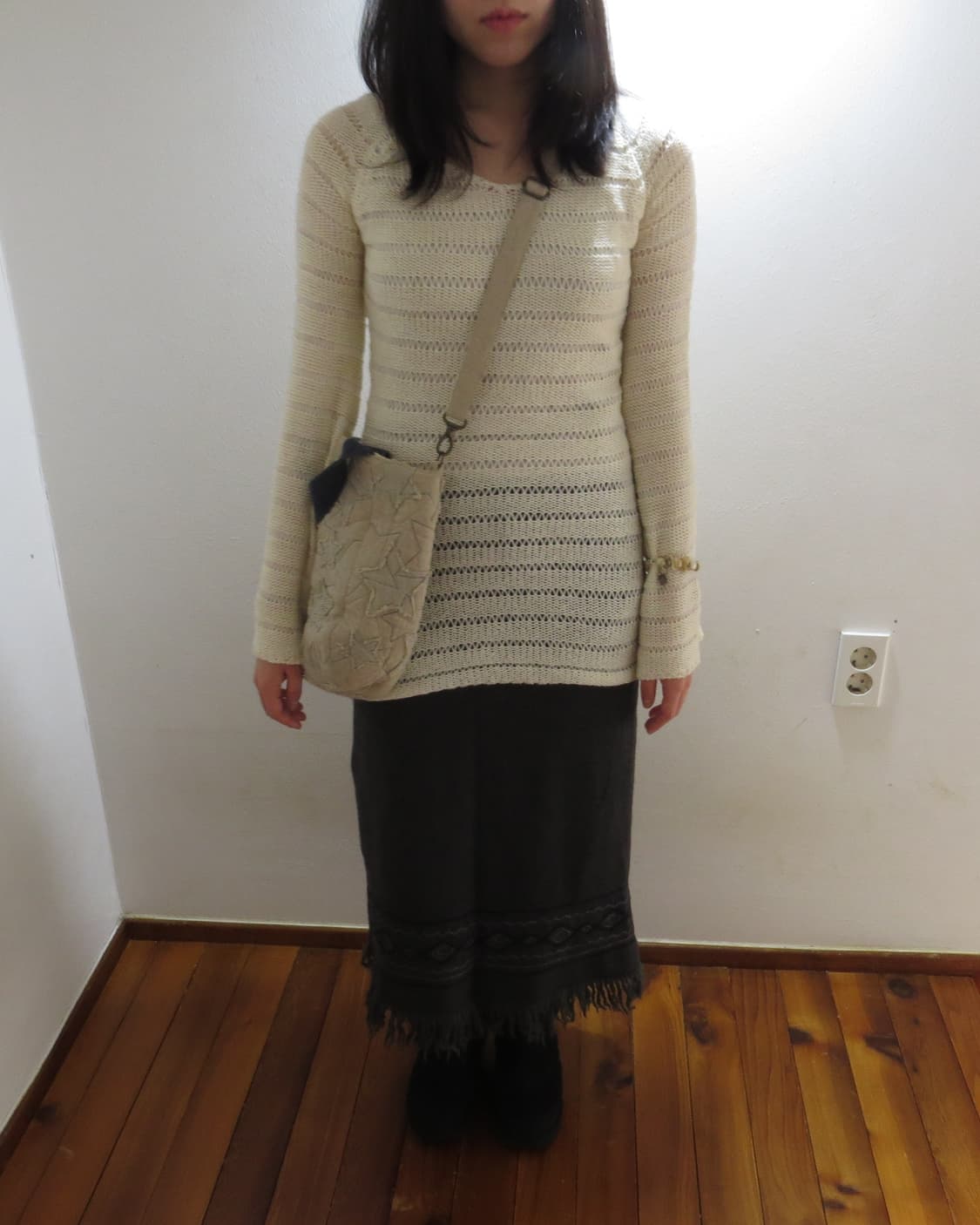 차콜 롱스커트 상품이미지6