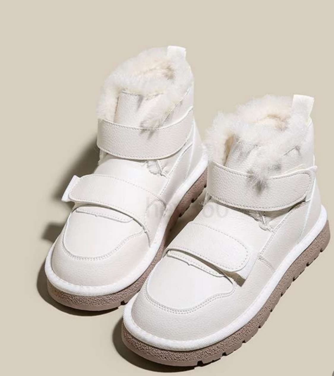 가죽 벨벳 퍼안감 스노우 앵클부츠 상품이미지2