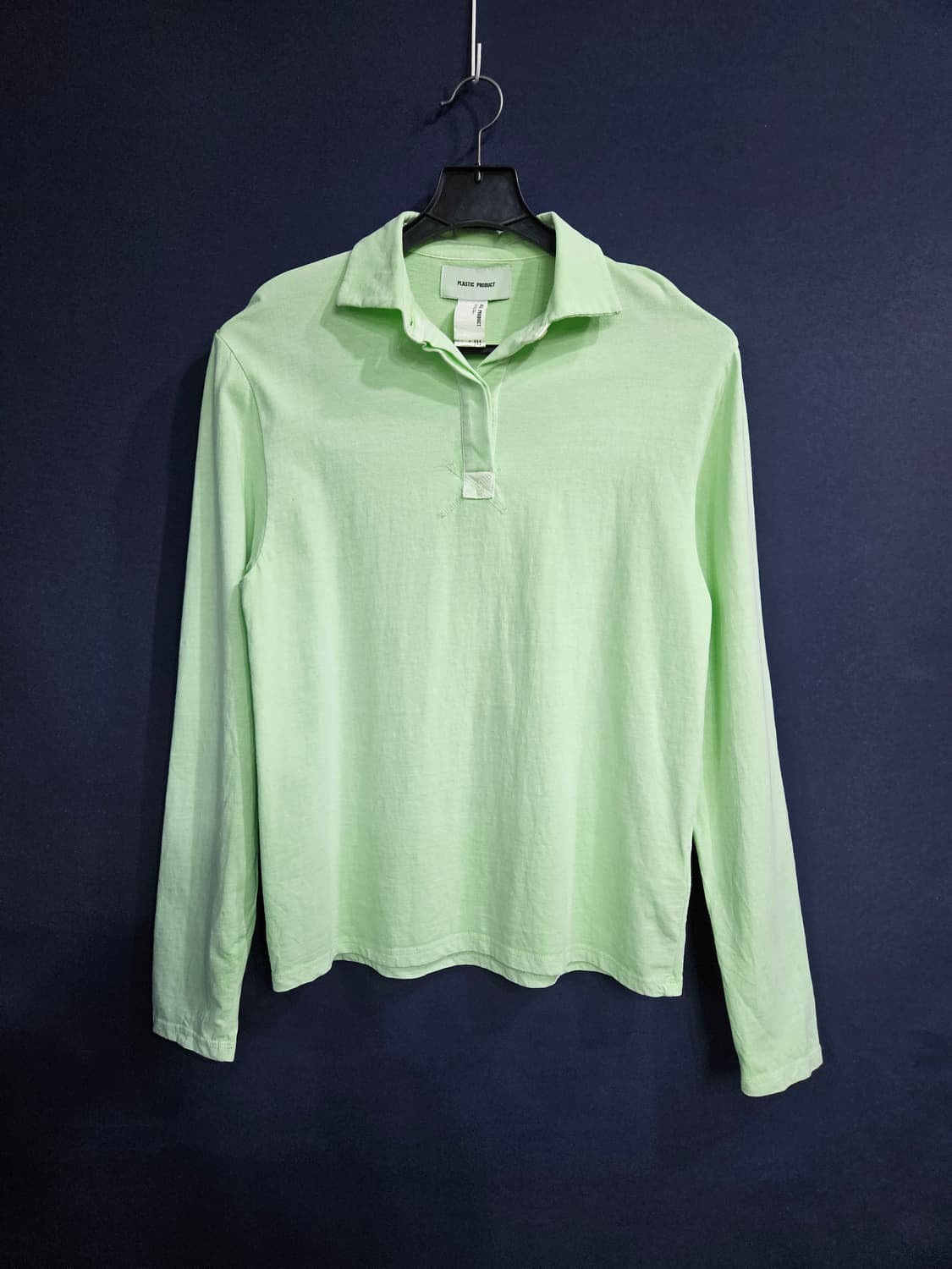 플라스틱 프로덕트 남성 오버핏 90~95 카라 긴팔티  상품이미지1