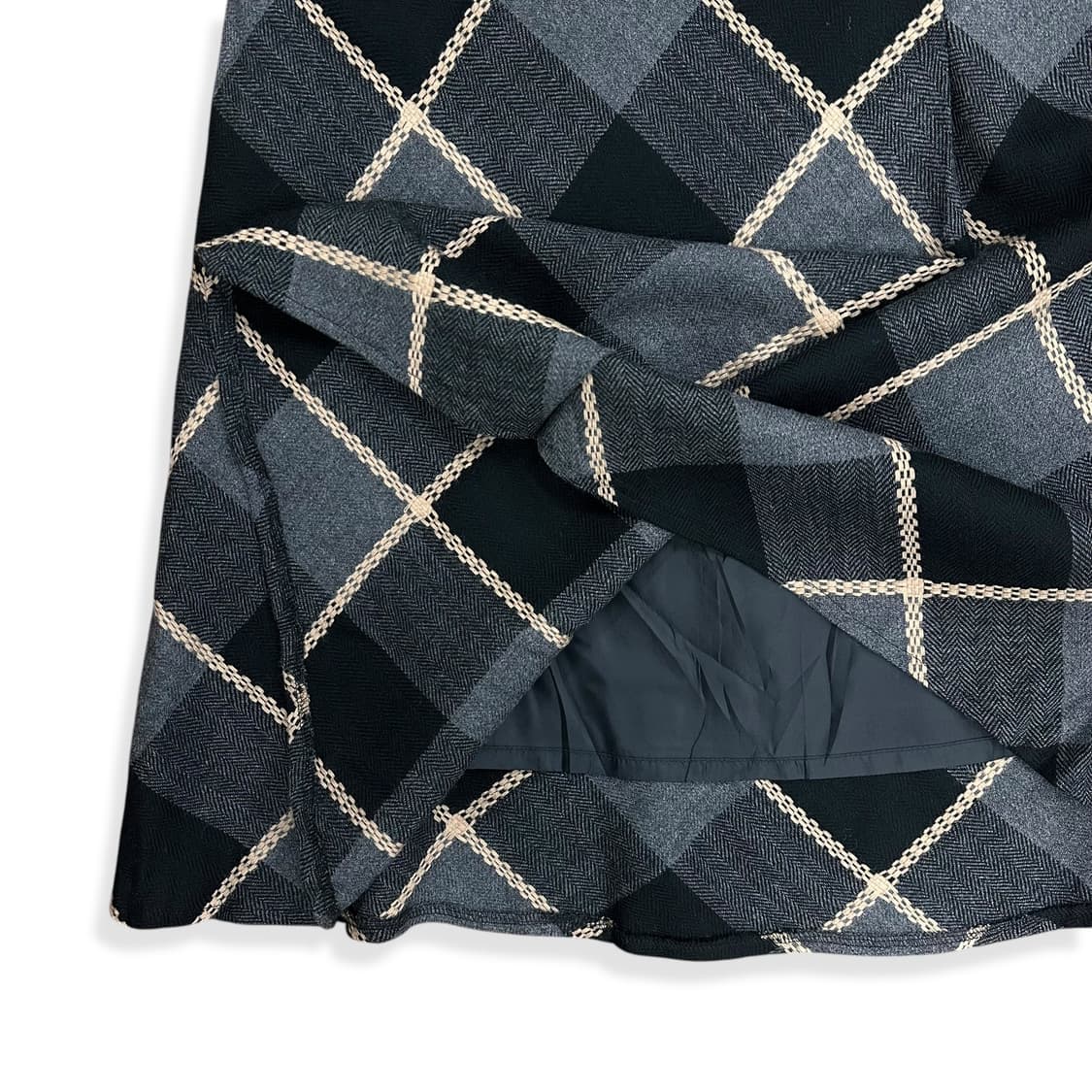 Slim Fit Check Midi Skirt 상품이미지6