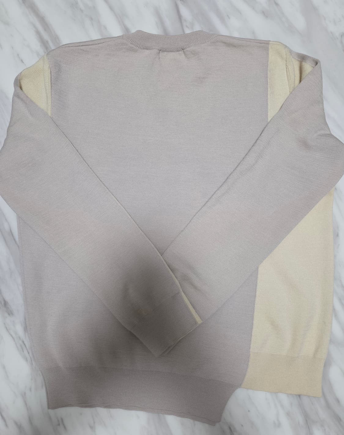 타임옴므 배색 언발런스 니트 상품이미지2