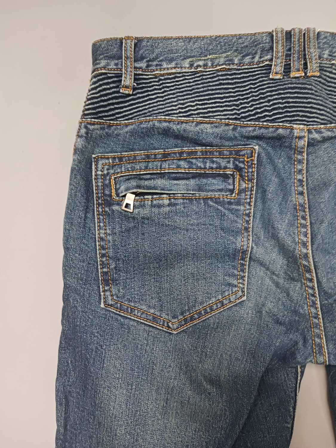 [32] 발망 진청 워싱 바이커진 청바지 상품이미지8