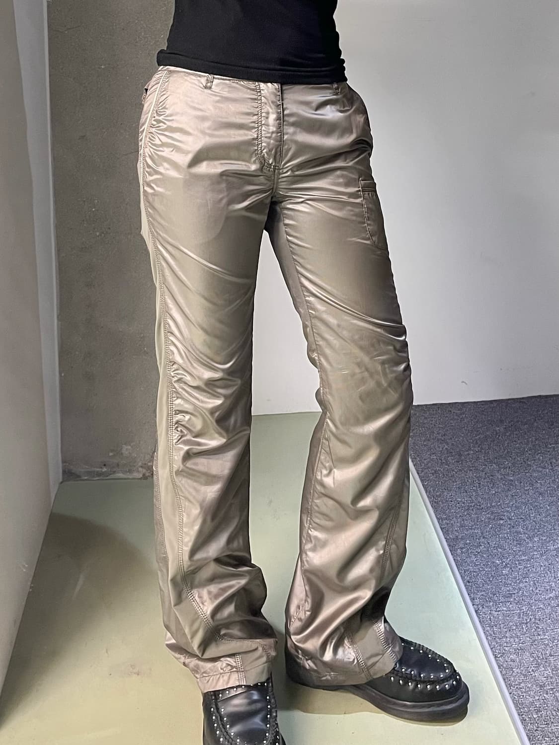 힐크릭 y2k 사이드 트랙 라인 부츠컷 팬츠 상품이미지2