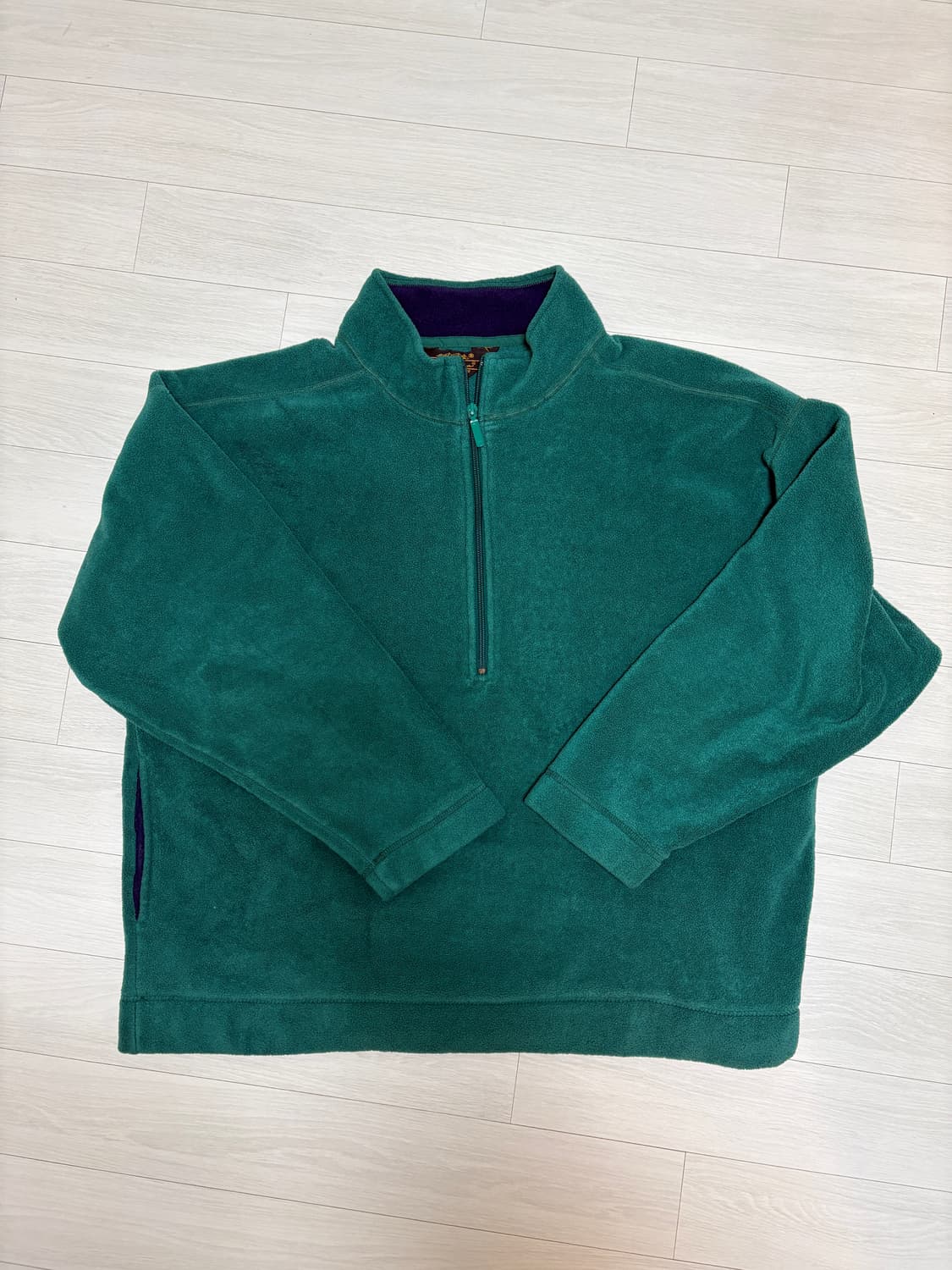 XL)90s 에디바우어 그린&퍼플 플리스 집업 상품이미지1