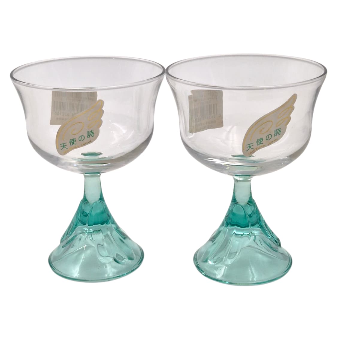 80s 아데리아 에메랄드 천사 디저트 글라스 1p 상품이미지1
