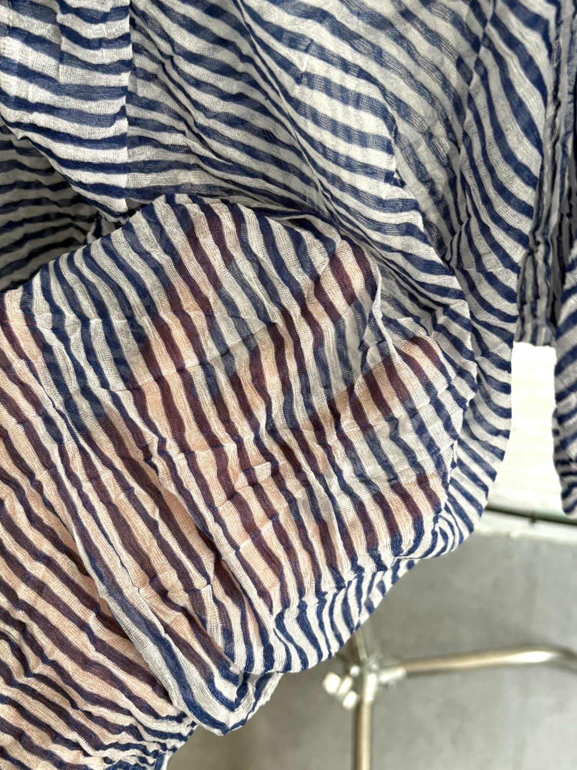 Bernhard Willhelm 버나드 윌헴 스트라이프 시스루 블라우스 상품이미지5