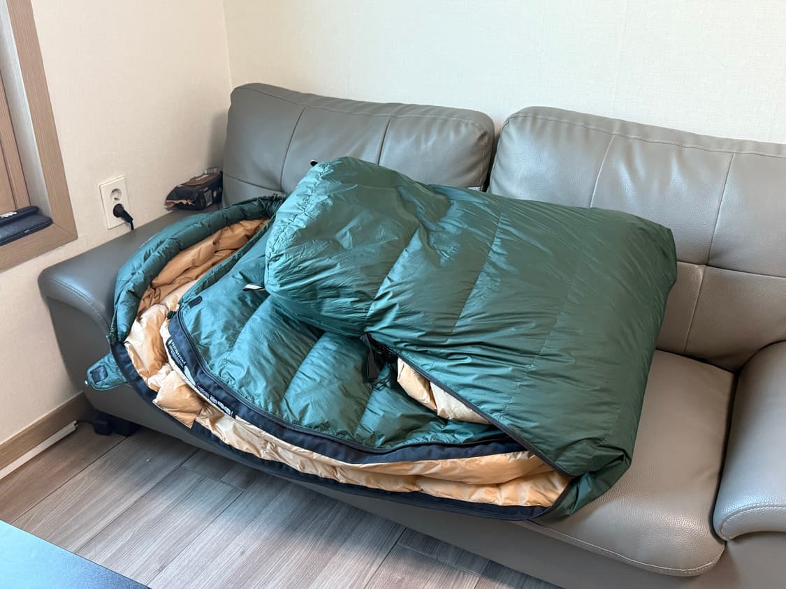 페더다운 3s-800g 침낭 (포레스트그린컬러) 상품이미지7