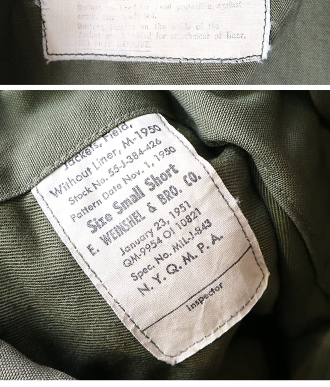 50S 한국전쟁 미군야상 US Army M1950 필드자켓 1951년산 상품이미지9