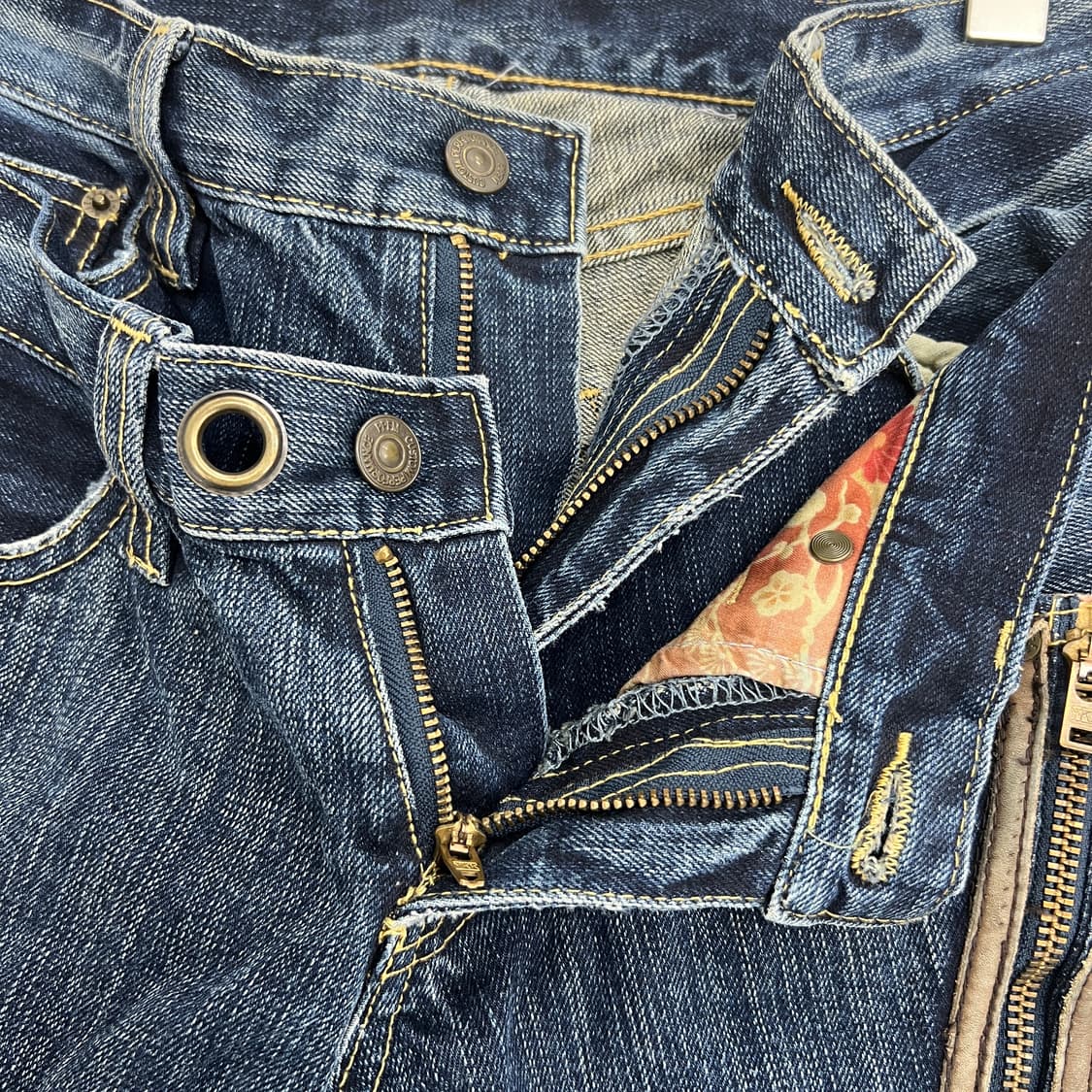 PPFM 더블 웨이스트 커브드 데님 팬츠 M 상품이미지7