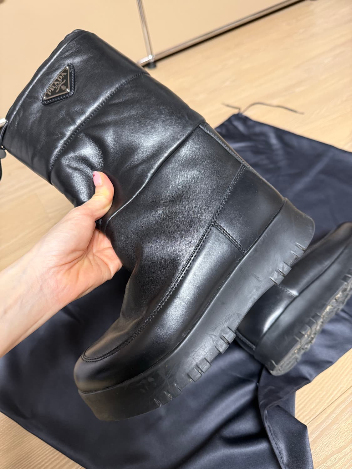 프라다 리얼레더 퍼 부츠, 프라다부츠 (37) 상품이미지9