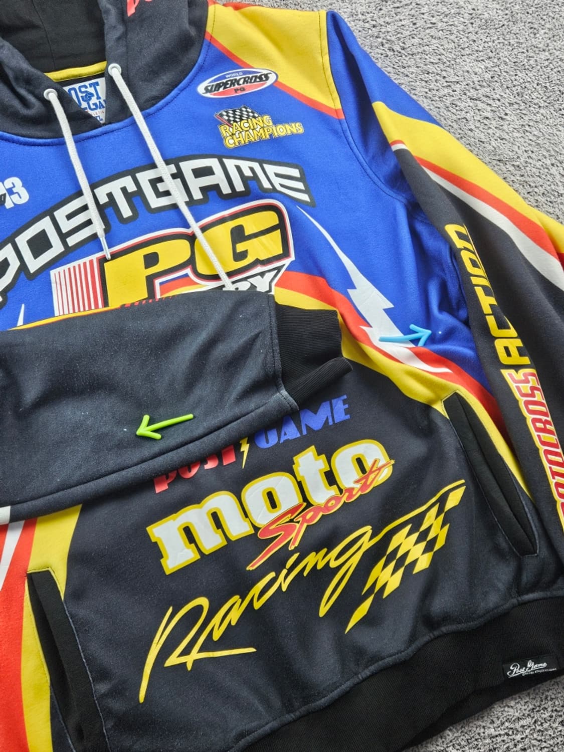 POST GAME PG팩토리 모터레이싱 후드 티셔츠 (3XL)/10949 상품이미지6