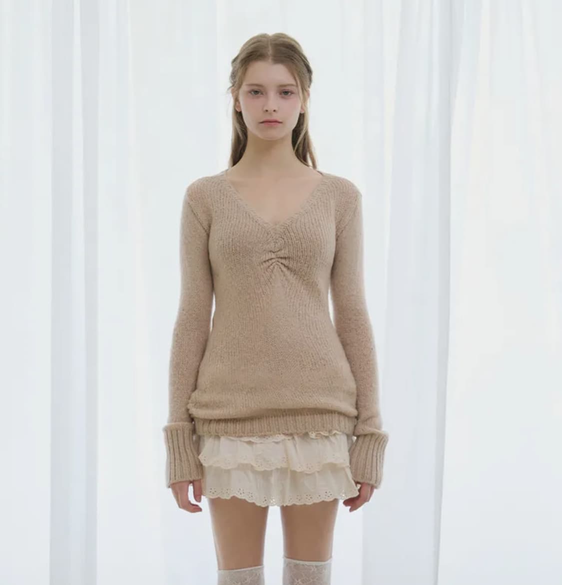 레이즈미야 아이사 모헤어 니트 모카 상품이미지1