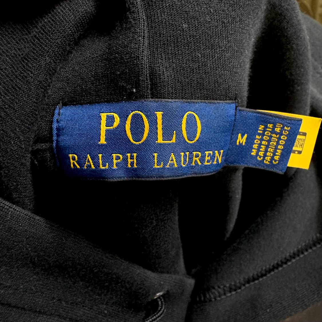 폴로 미드 포니 로고 블랙 후드티 M 상품이미지4