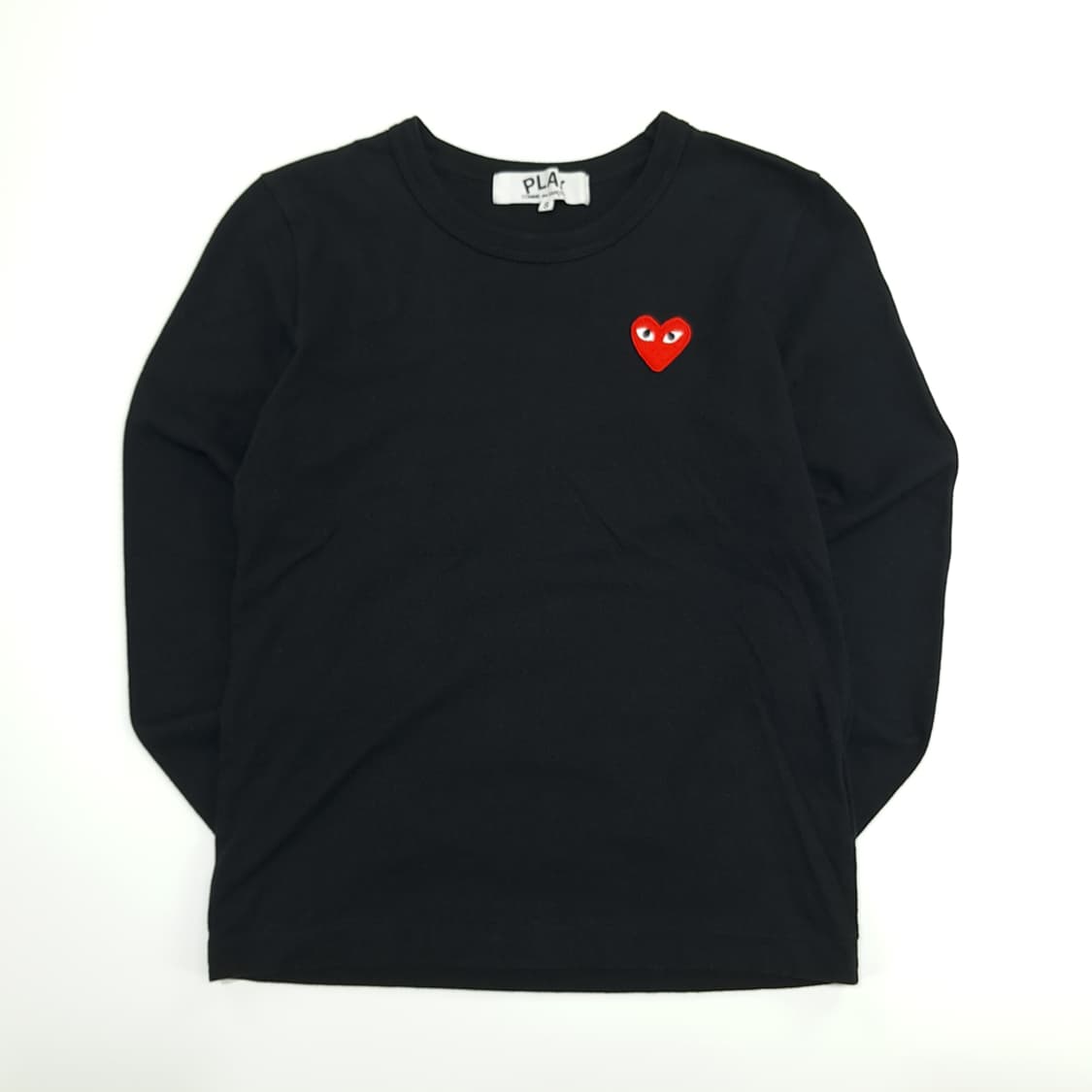 CN708 S 꼼데가르송 플레이 레드 하트 로고 긴팔 티셔츠 상품이미지1
