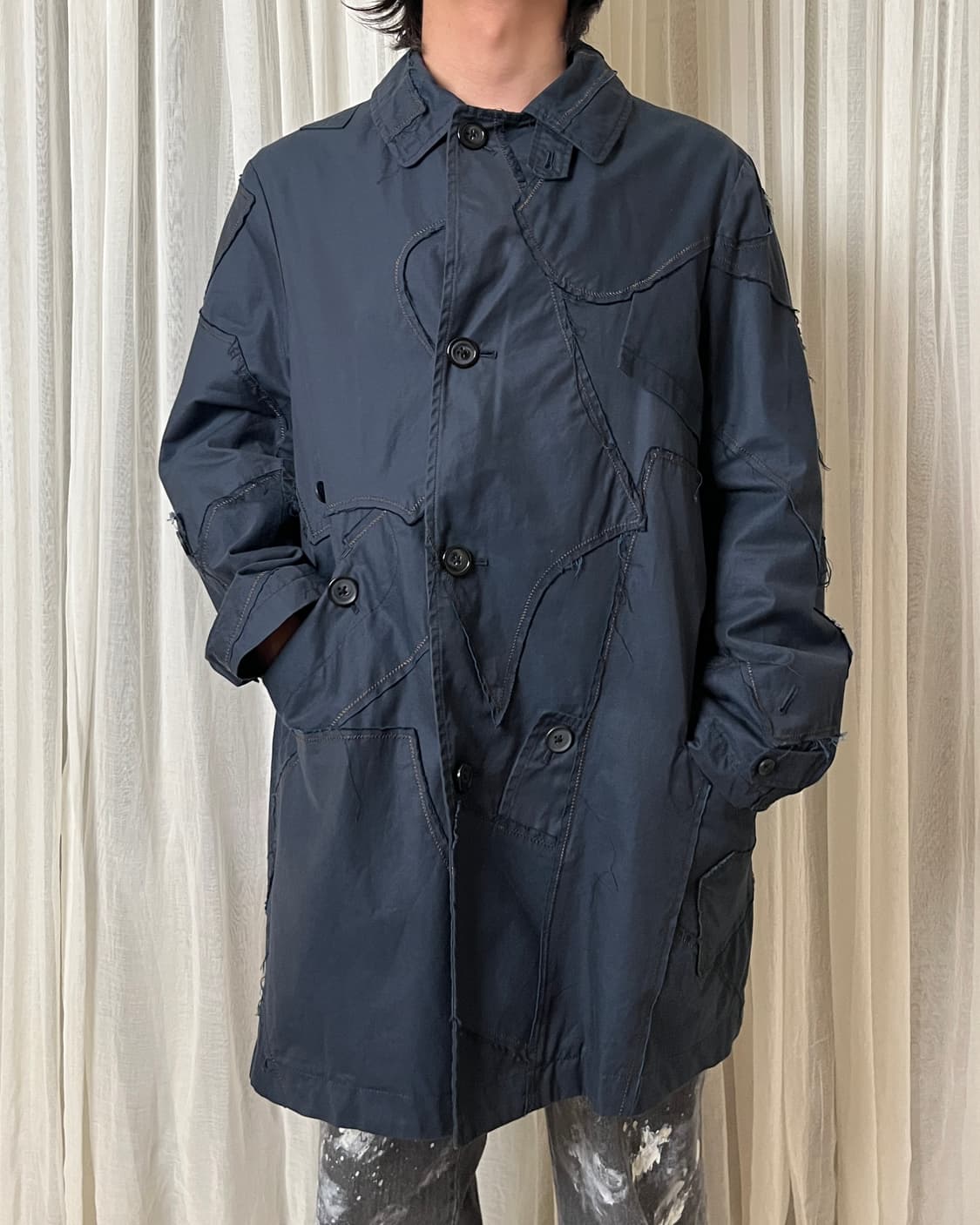 Kolor 컬러 패치워크 코트 patchwork coat 상품이미지7