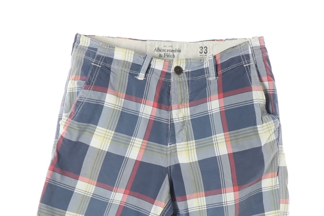 아베크롬비 블루 멀티 체크 반바지 33 상품이미지3