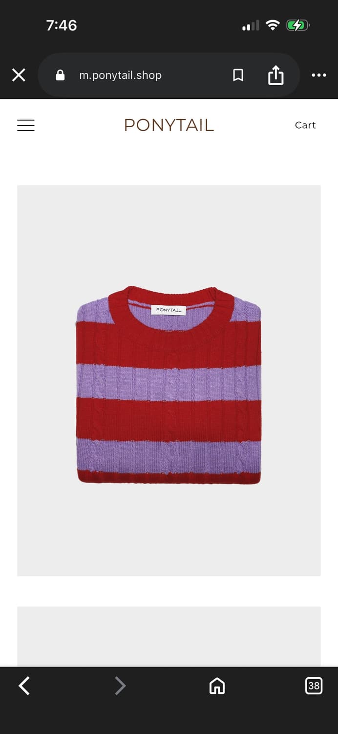 포니테일 스트라이프 니트 poppy sweater 상품이미지6