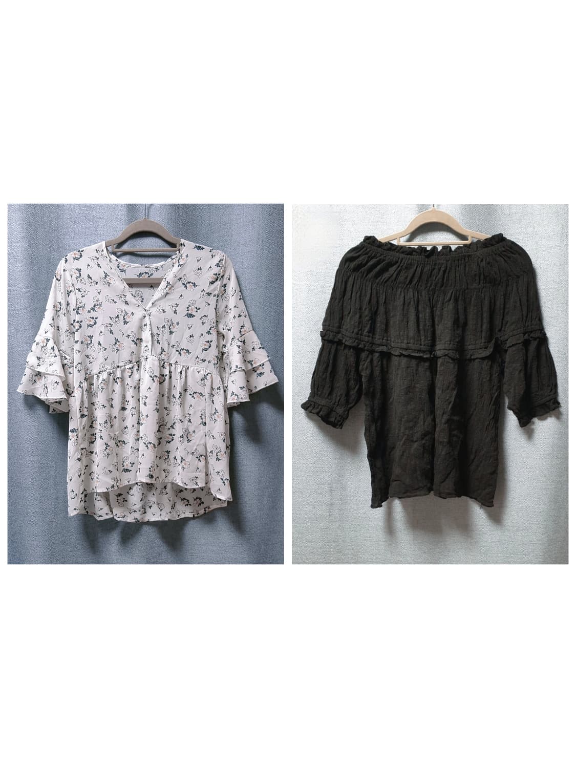 여성 블라우스 티셔츠 2개 상품이미지1