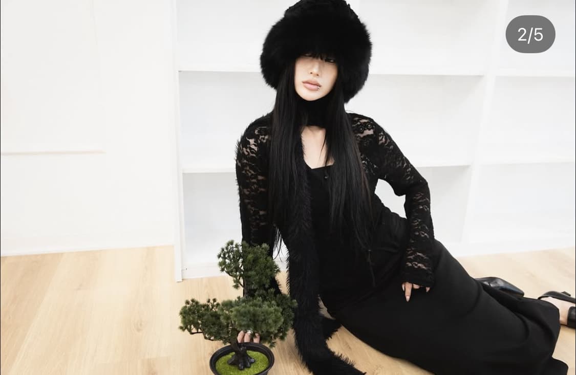 미애 she is miae 시스루 가디건 판매 상품이미지1