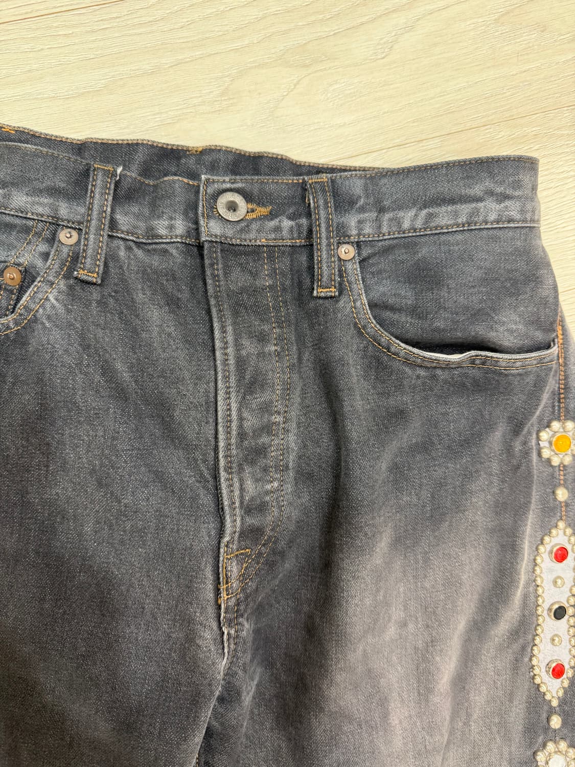 34) 캐피탈 14온즈 데님 5P 몽키 시스코 잼스톤 데님 팝니다. 상품이미지2