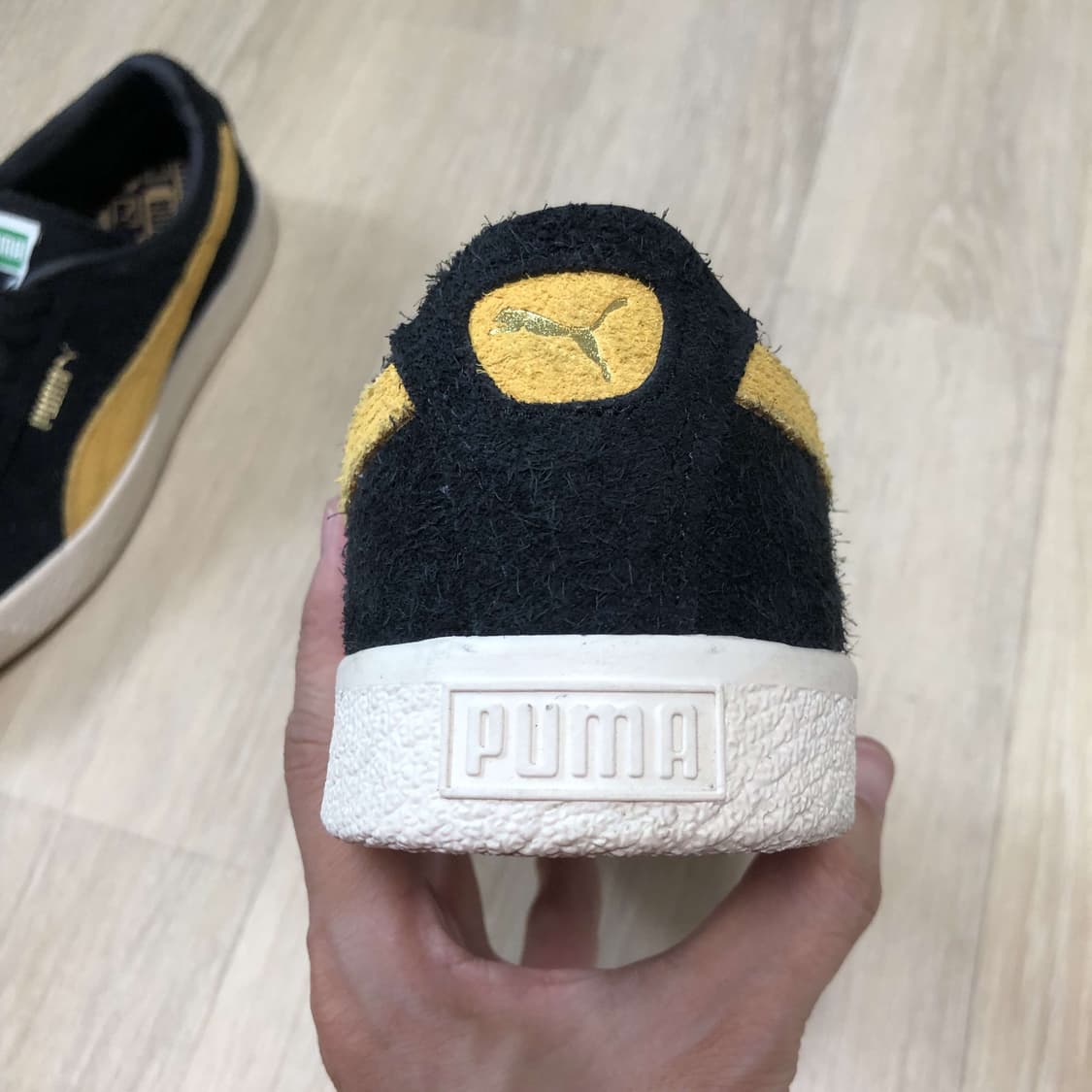 (260) 퓨마 PUMA 스웨이드 빈티지 헤어리 스웨이드 블랙 옐로우 상품이미지8