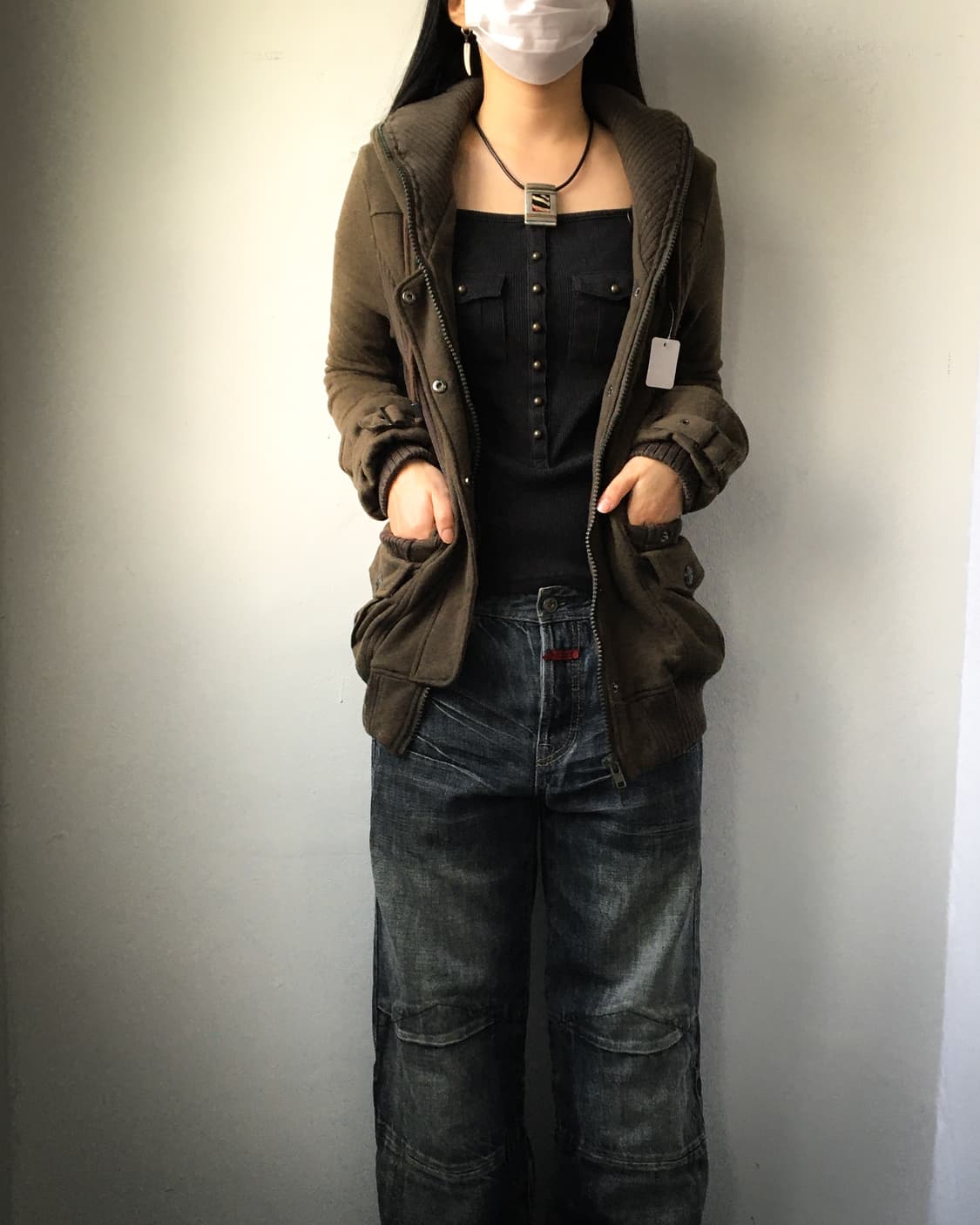 Ribbed layered zip up 상품이미지6