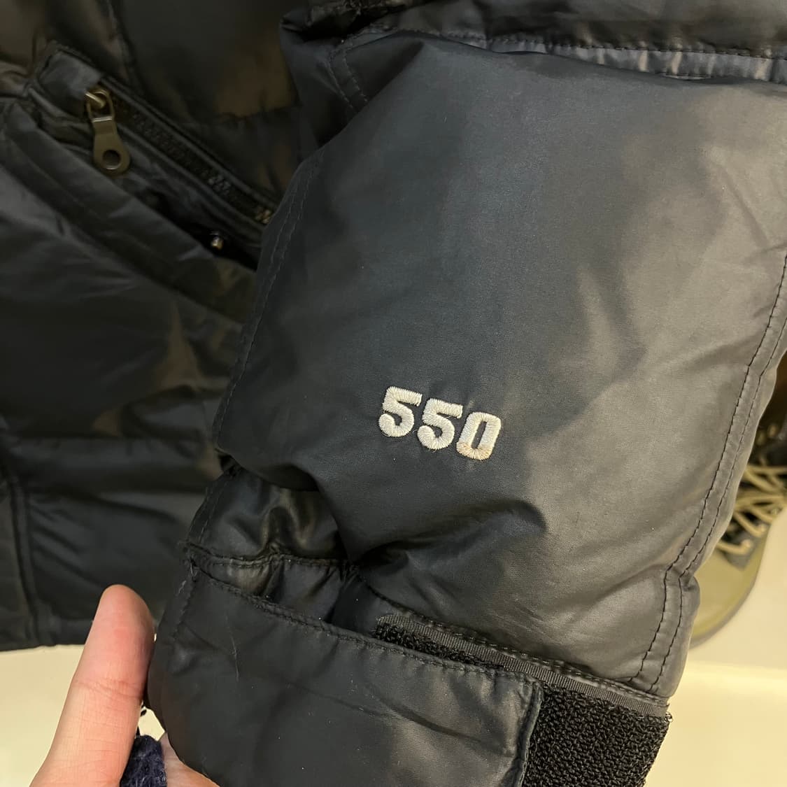 노스페이스 550 블랙 구스 패딩 점퍼 L 상품이미지6