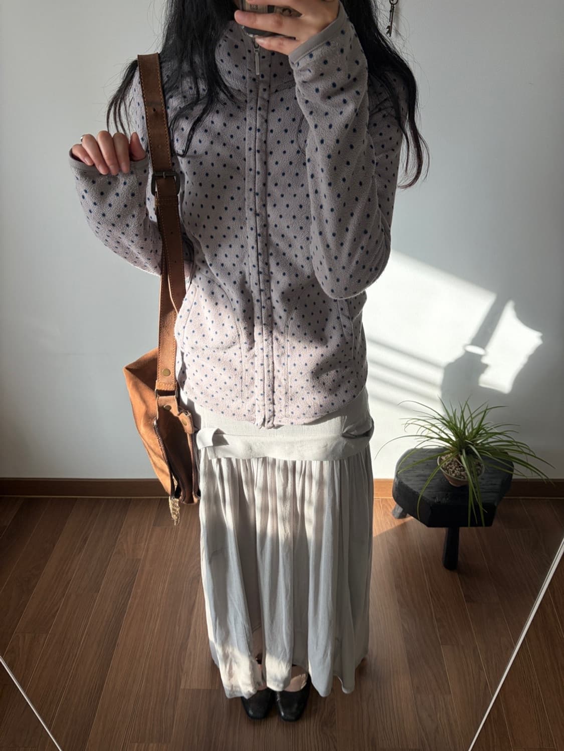 dot patterned zip-up 상품이미지6