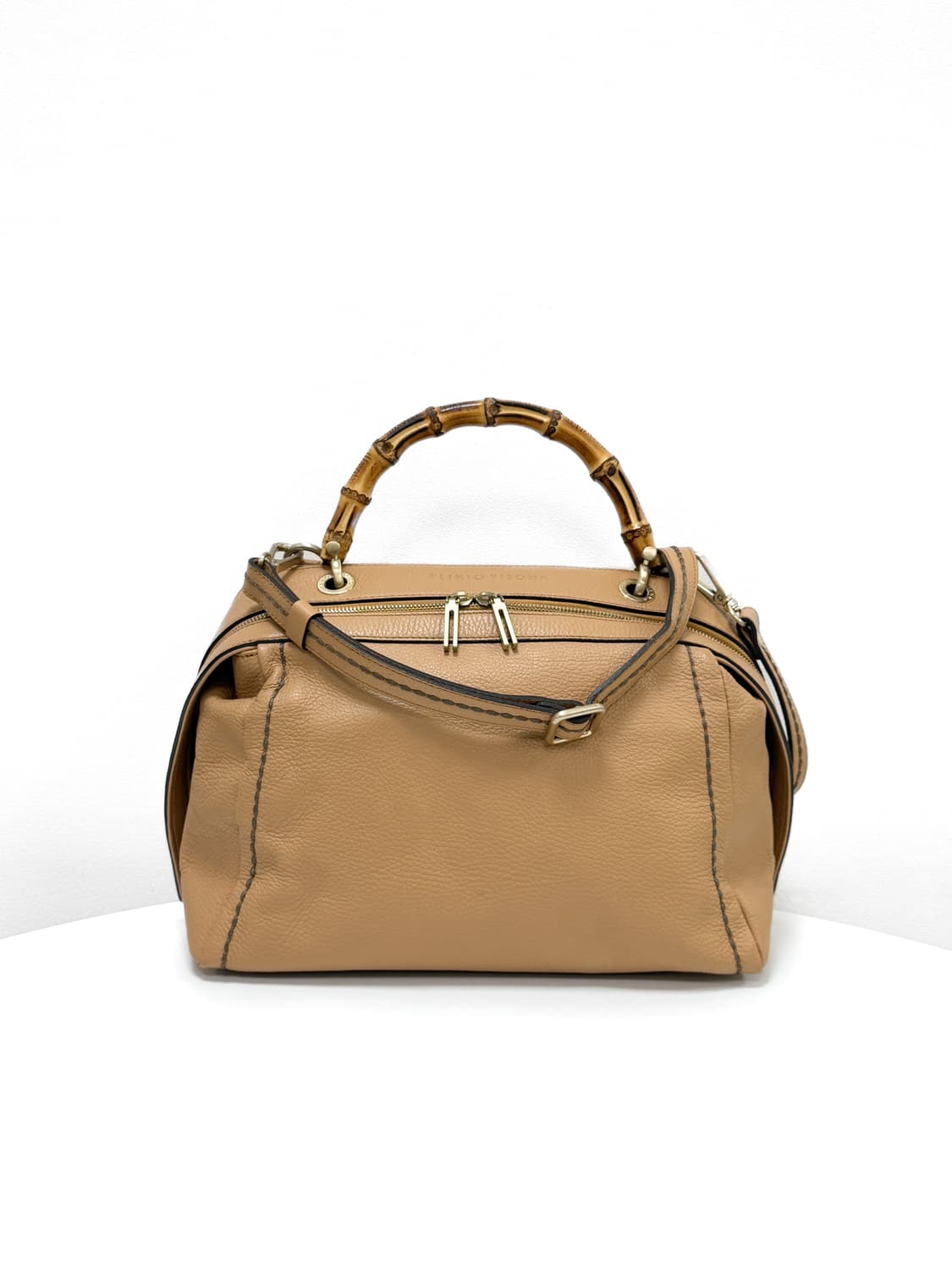 플리니오 비조나 뱀부 탑 핸들 2WAY 토트 & 크로스백 상품이미지1