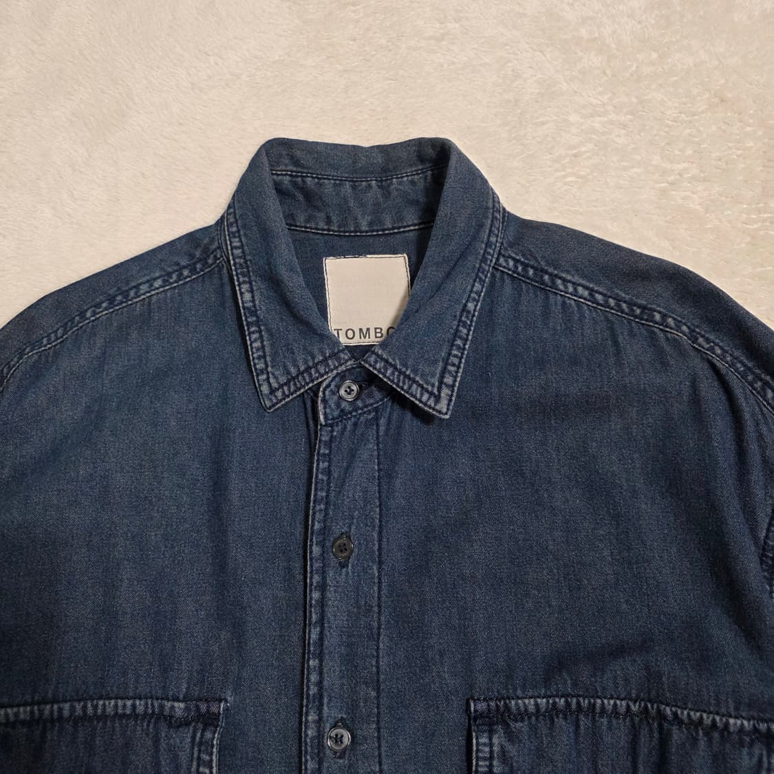 (F)여성 톰보이 빈티지 워싱 데님 셔츠 상품이미지2