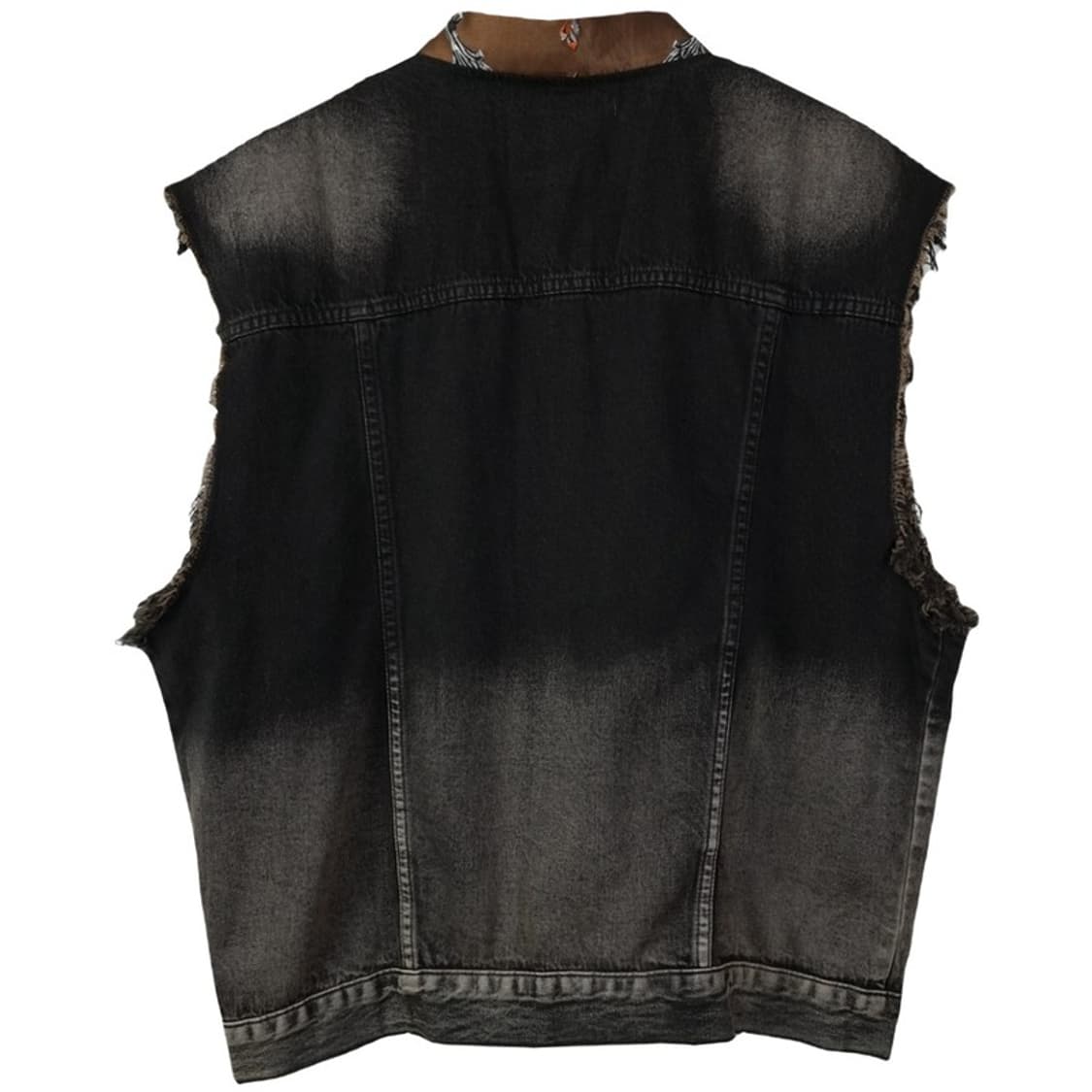 [빈티지] 반다나 카라 데님 베스트 조끼 M19694 상품이미지3