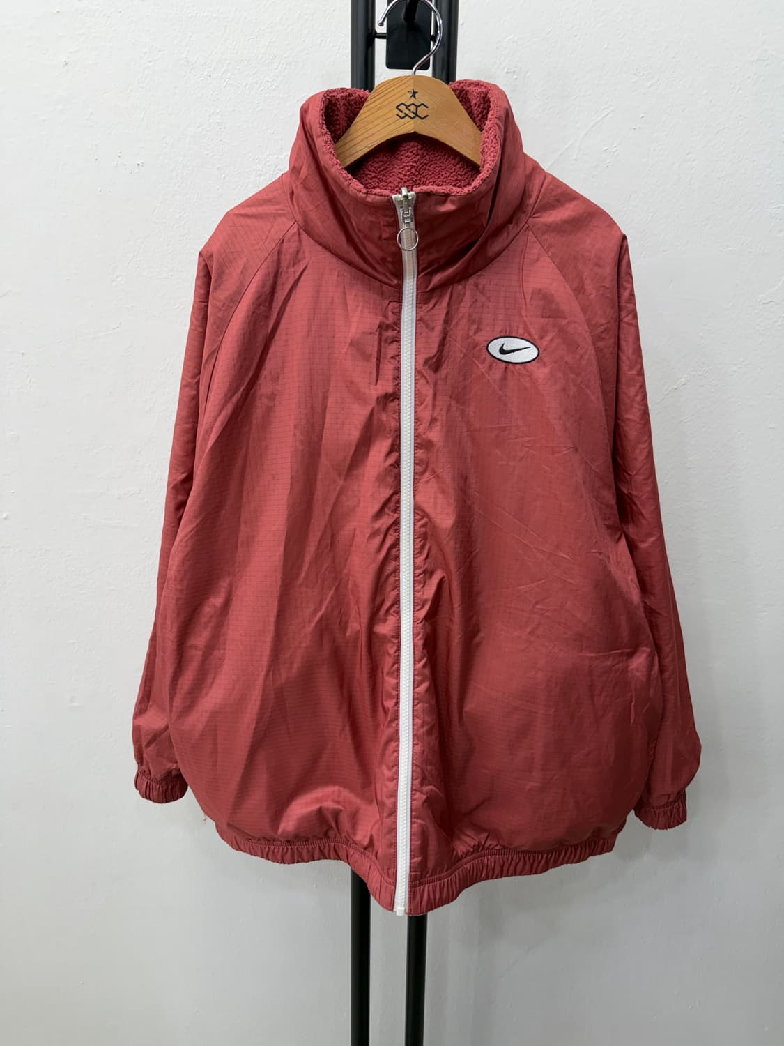 정품) 나이키 여성 쉐르파 리버시블 플리스 자켓 M 상품이미지5